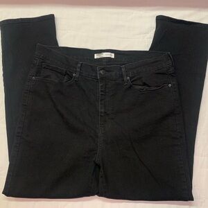 NWT Levi's Signature Gold High-Rise Straight Leg Black Stretch Jeans